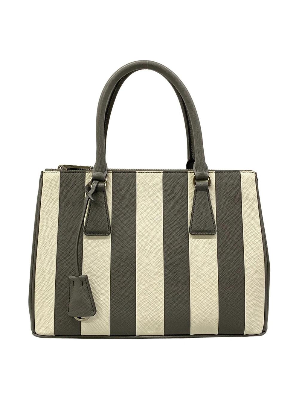 Prada Galleria Medium Bag Gray White #342380P13B